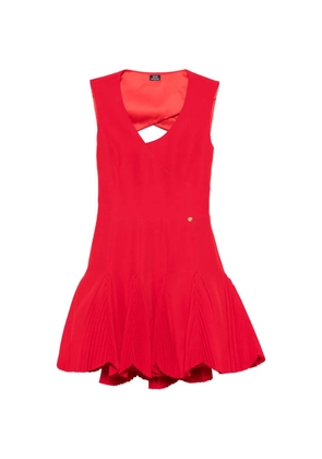 Catalina D'anglade V-neck pleated dress - Red