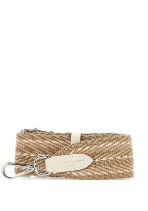 GIANNI CHIARINI striped leather-trim bag strap - Neutrals