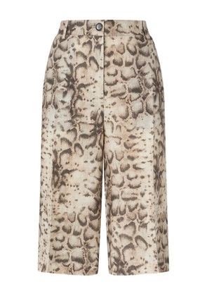 PINKO snake-print shorts - Neutrals