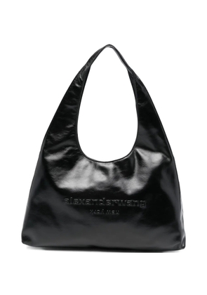 Alexander Wang logo-embossed shoulder bag - Black