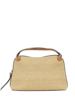 GIANNI CHIARINI Alifa raffia leather tote bag - Neutrals