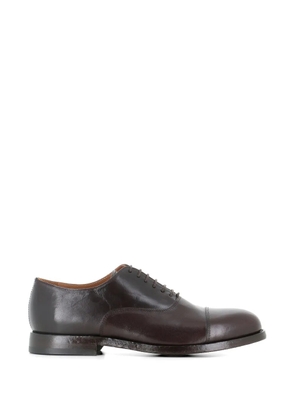 Green George cap-toe leather oxford shoes - Brown