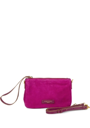 GIANNI CHIARINI Nora zip suede clutch bag - Pink