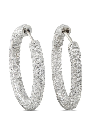 LB Exclusive diamond hoop earrings - Silver