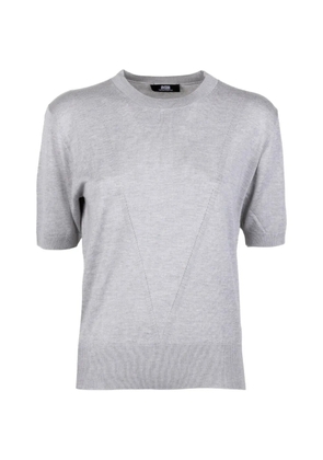 ALPHA STUDIO seam detail T-shirt - Grey