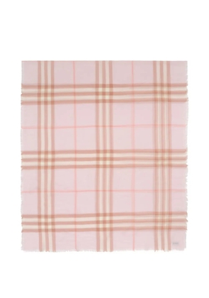 Burberry wide check wool scarf - Pink