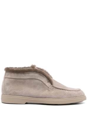 Santoni suede boots - Neutrals