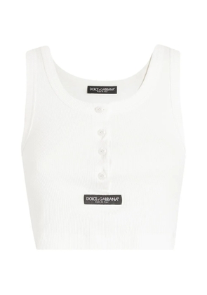 Dolce & Gabbana ribbed tank top - White