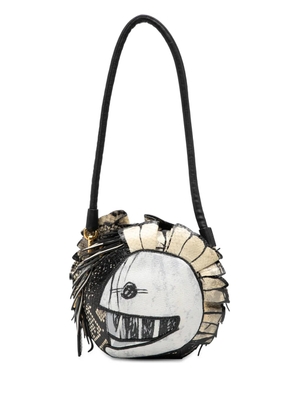 Burberry Pre-Owned 2000-2017 Croc Embossed Pallas Helmet shoulder bag - White