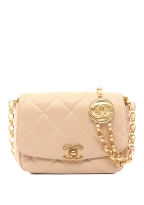 CHANEL Pre-Owned 2020 CC Quilted Lambskin CC Coin Flap Bag shoulder bag - Brown