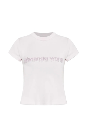 Alexander Wang logo-detail T-shirt - Pink