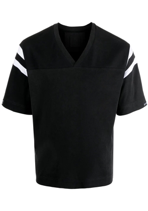 Givenchy panelled V-neck cotton T-shirt - Black