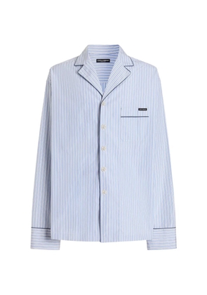Dolce & Gabbana striped piped shirt - Blue