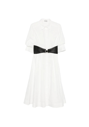 Simkhai belted midi shirt dress - White
