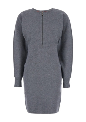 Max Mara zip crew-neck dress - Grey