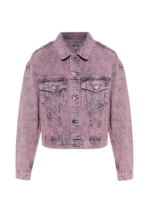 A BATHING APE® Line Camo patterned denim jacket - Pink