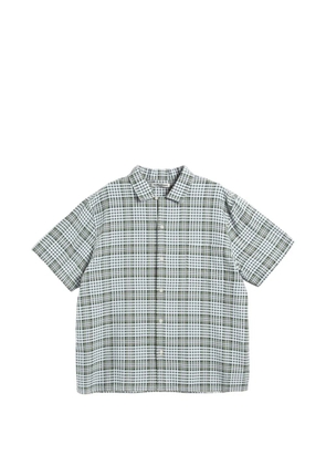 YMC Malick short-sleeve checked shirt - White