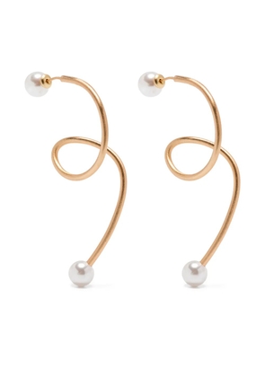 Cult Gaia pearl-embellished spiral earrings - Gold