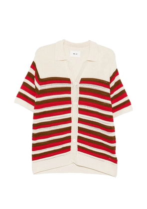 NN07 Lars striped knit shirt - Neutrals
