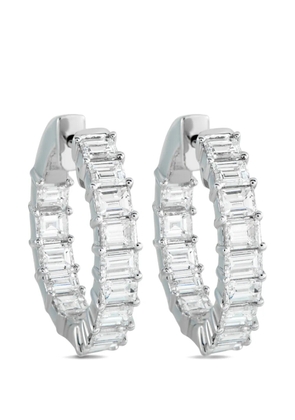 LB Exclusive diamond inside-out hoop earrings - Silver
