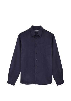 Vilebrequin chest-pocket linen shirt - Blue