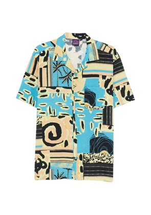 Deus Ex Machina abstract pocket shirt - Blue