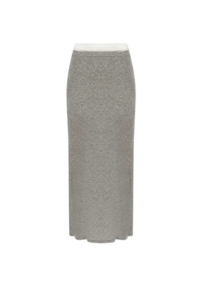 SAMSOE SAMSOE Sadou ribbed maxi skirt - Grey