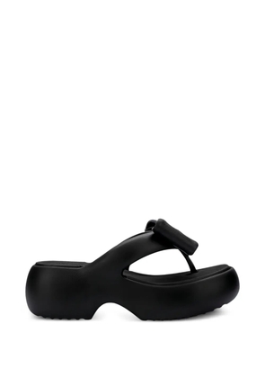 Melissa Free Fuzzy platform bow-detail sandals - Black