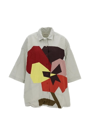 Casey Casey oversized-fit printed shirt - Grey