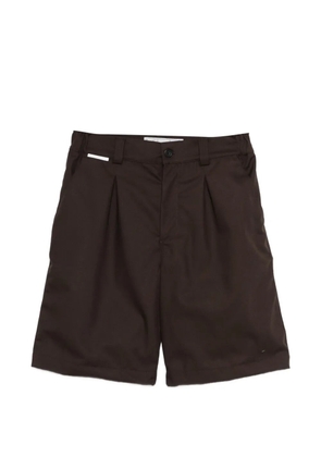 GR10K front-pleat shorts - Brown