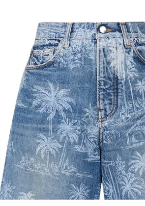 AMIRI Chateau Palms denim shorts - Blue