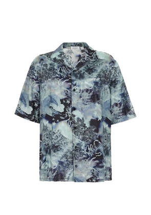 Off-White short-sleeve printed shirt - Blue