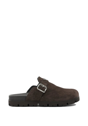 Prada buckle strap loafers - Brown