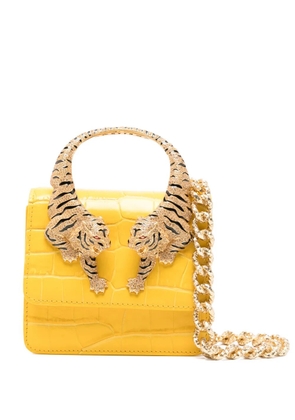 Roberto Cavalli Roar tiger handle shoulder bag - Yellow