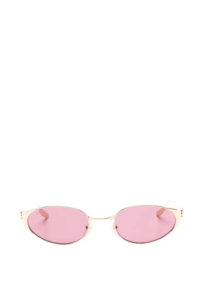 Cartier Eyewear oval-frame rimless sunglasses - Gold