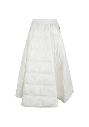 Moncler quilted logo-detail midi skirt - White