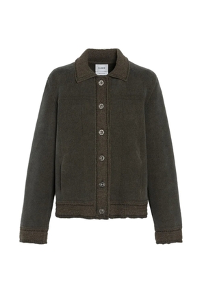Barrie suede-effect denim jacket - Brown