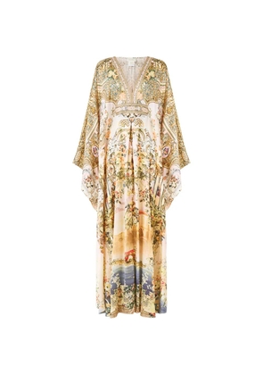Camilla floral-print V-neck maxi dress - Neutrals