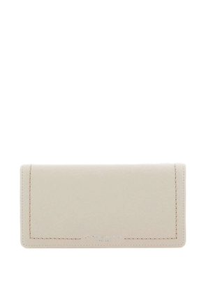 GIANNI CHIARINI Bubble contrast-stitch leather wallet - Neutrals
