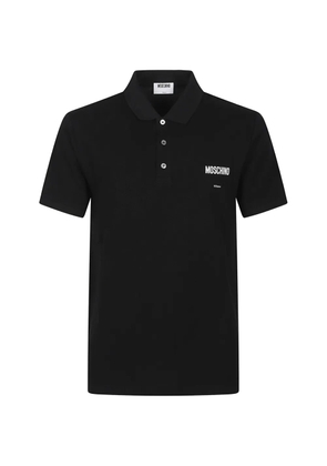 Moschino logo-print polo shirt - Black