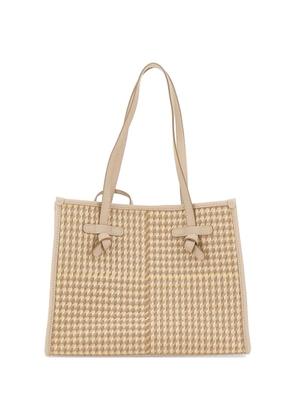 MARCELLA CLUB Miss Marcella houndstooth tote bag - Neutrals
