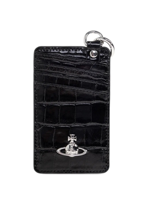 Vivienne Westwood Orb-plaque keyring cardholder - Black