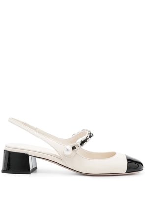 Miu Miu 35mm leather pumps - Neutrals