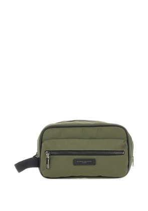GIANNI CHIARINI zip leather trim wash bag - Green