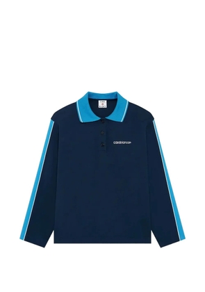Casablanca long-sleeve polo top - Blue