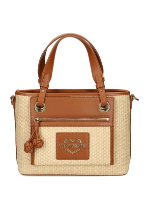 Love Moschino contrasting-trim tote bag - Neutrals