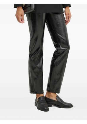 BOSS faux-leather trousers - Black