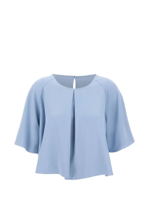 kaos pleated cropped blouse - Blue
