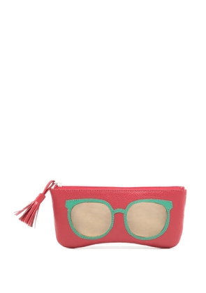 Sarah Chofakian sunglasses-print leather case - Red