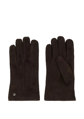 GIANNI CHIARINI topstitching leather gloves - Brown